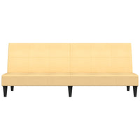 Thumbnail for Schlafsofa 2-Sitzer Creme Mikrofasergewebe