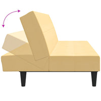 Thumbnail for Schlafsofa 2-Sitzer Creme Mikrofasergewebe