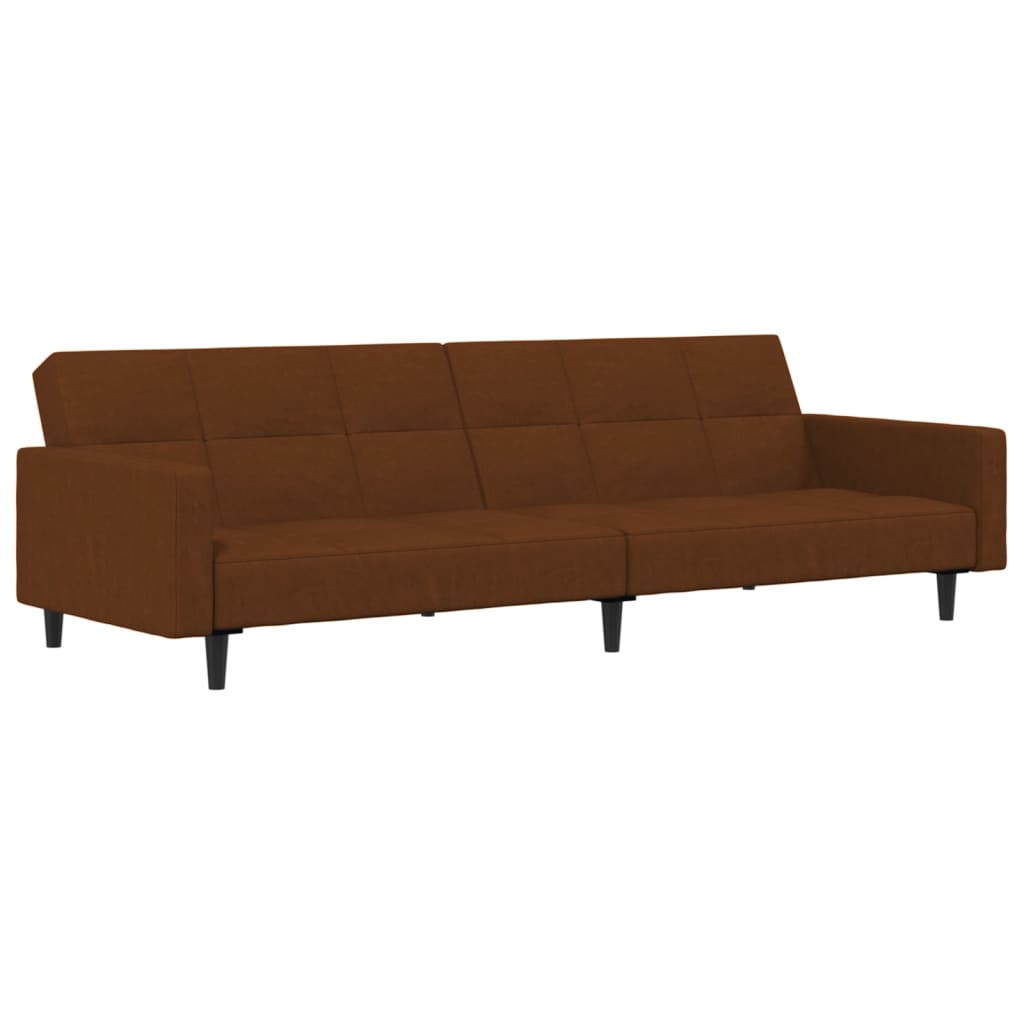 Schlafsofa 2-Sitzer Braun Mikrofaser