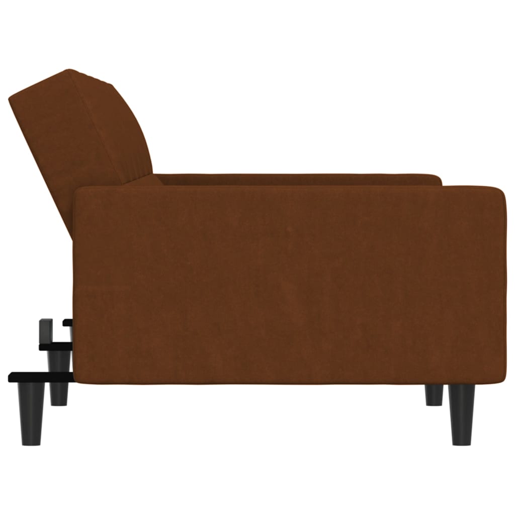 Schlafsofa 2-Sitzer Braun Mikrofaser