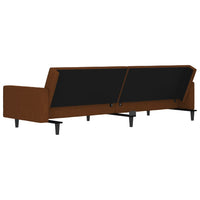 Thumbnail for Schlafsofa 2-Sitzer Braun Mikrofaser