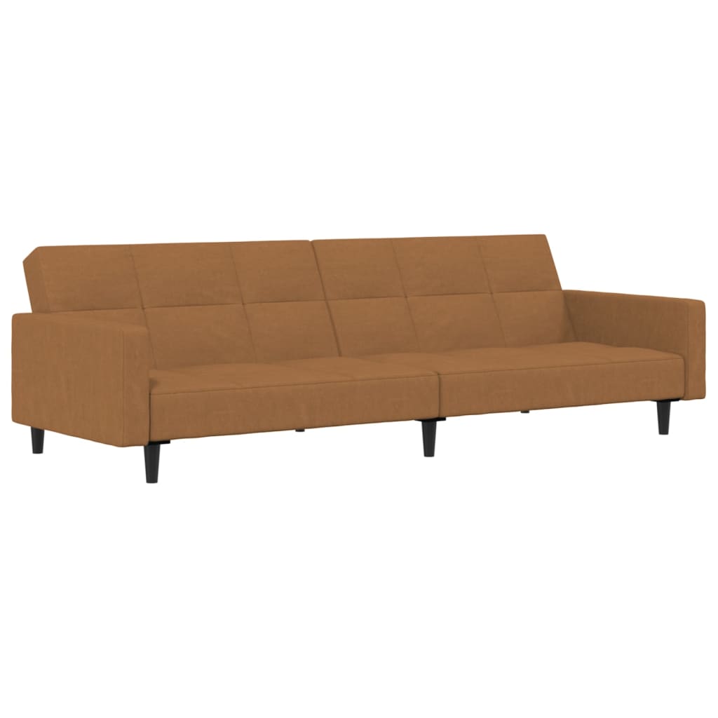 Schlafsofa 2-Sitzer Taupe Mikrofaser