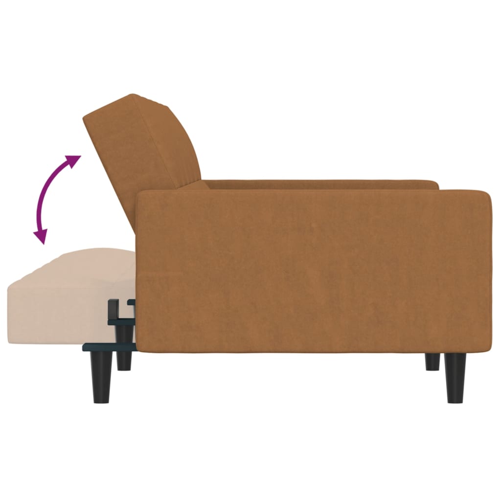 Schlafsofa 2-Sitzer Taupe Mikrofaser