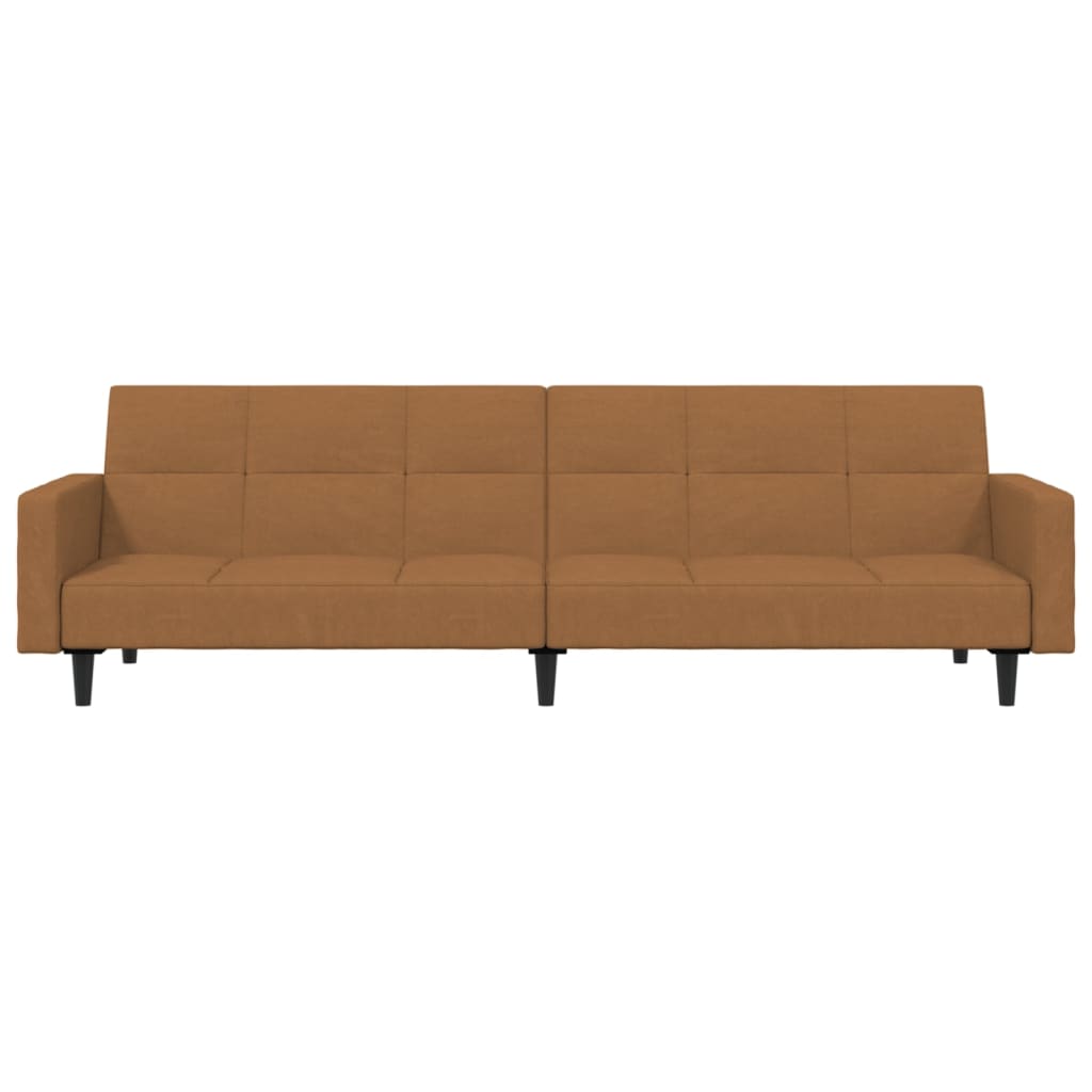 Schlafsofa 2-Sitzer Taupe Mikrofaser