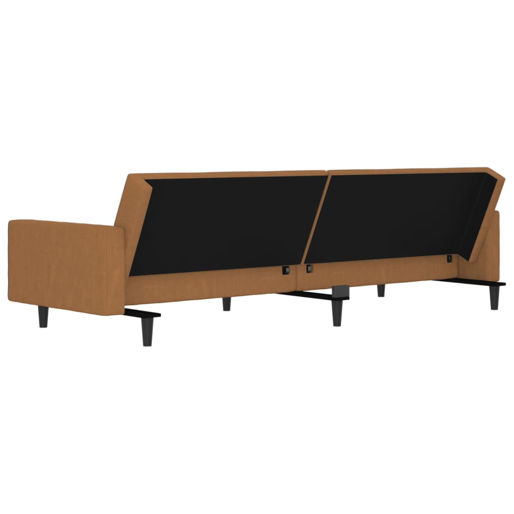 Schlafsofa 2-Sitzer Taupe Mikrofaser