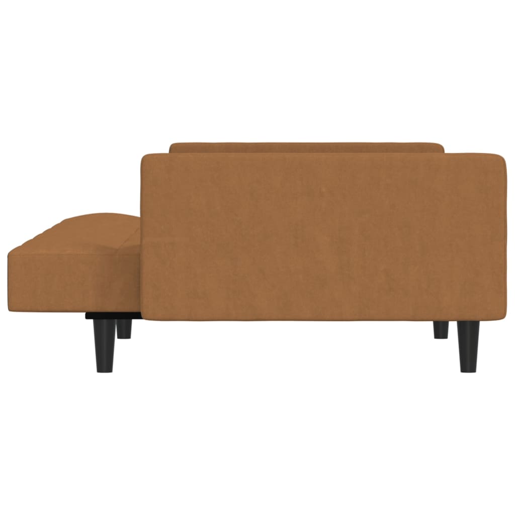 Schlafsofa 2-Sitzer Taupe Mikrofaser