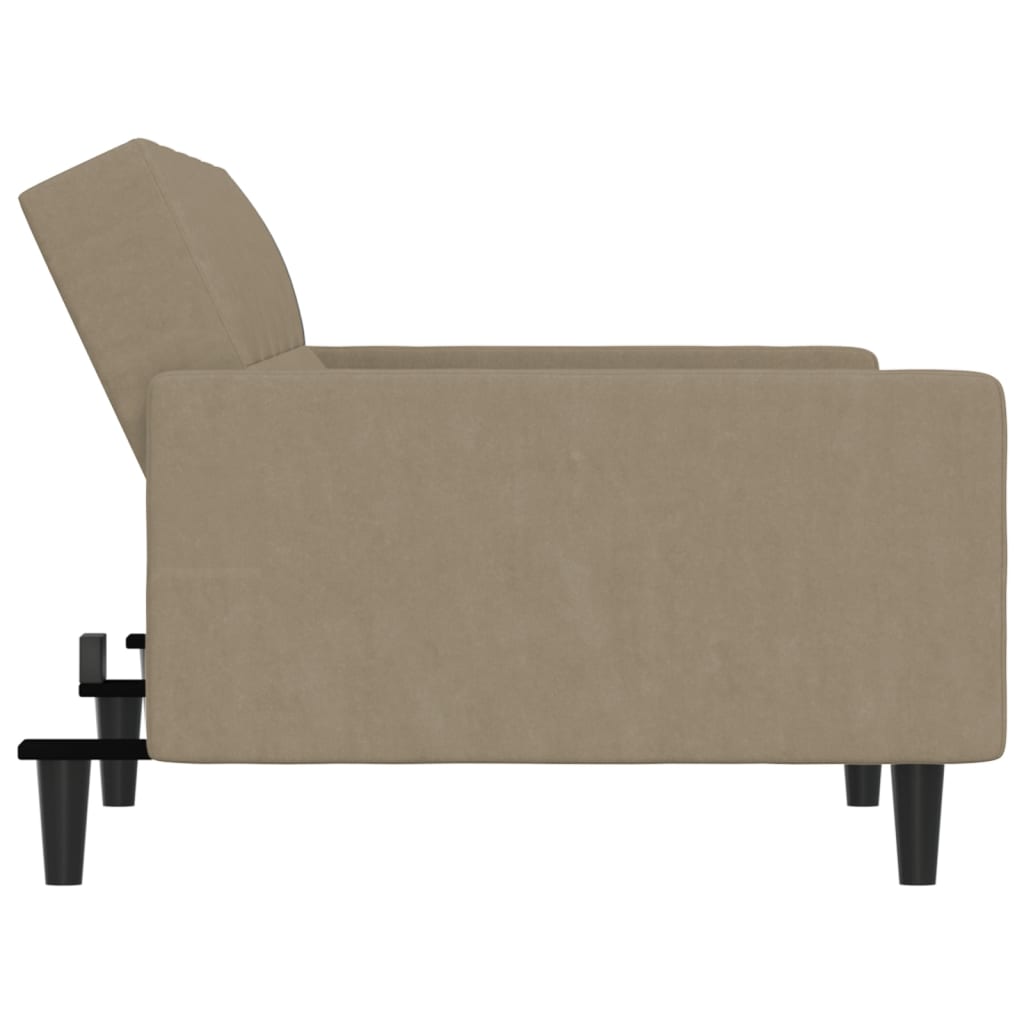 Schlafsofa 2-Sitzer Hellgrau Mikrofaser