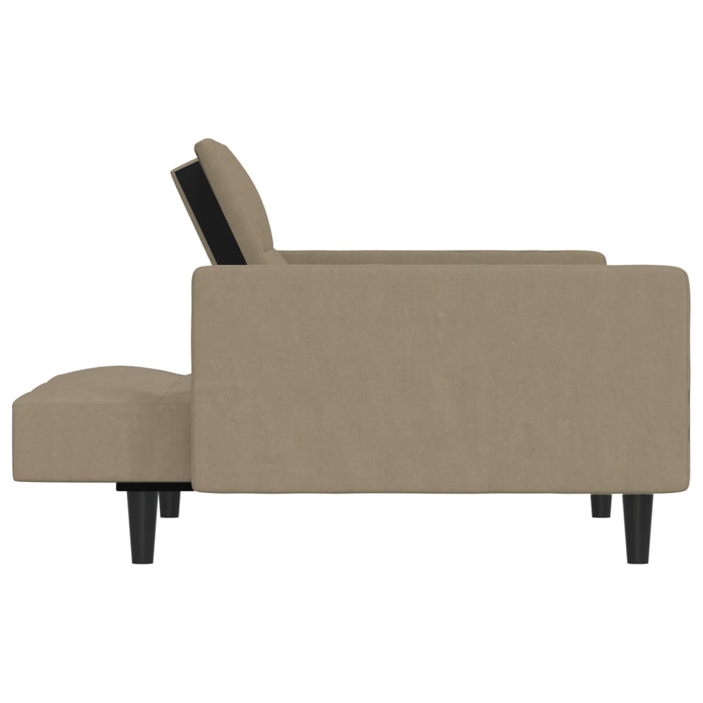 Schlafsofa 2-Sitzer Hellgrau Mikrofaser