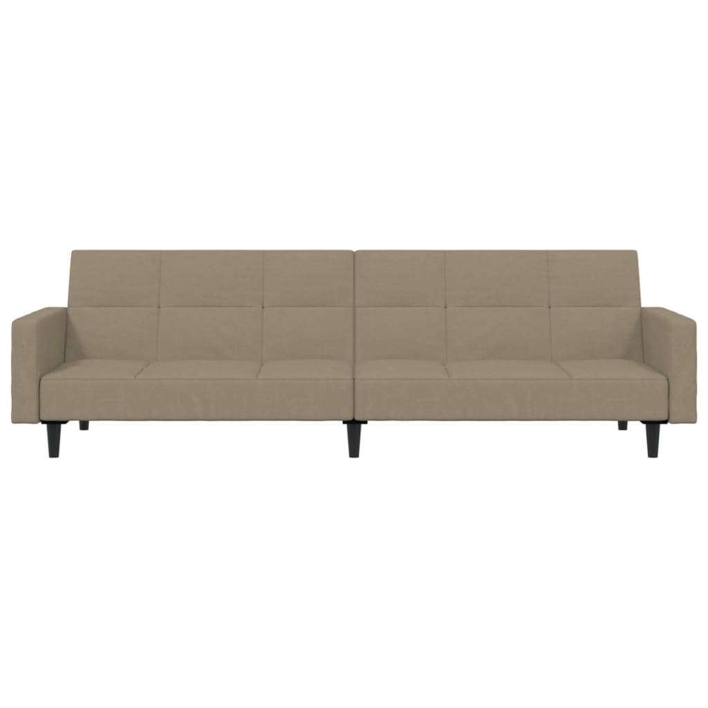 Schlafsofa 2-Sitzer Hellgrau Mikrofaser