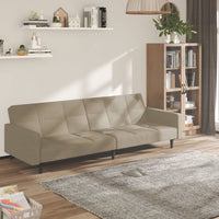 Thumbnail for Schlafsofa 2-Sitzer Hellgrau Mikrofaser