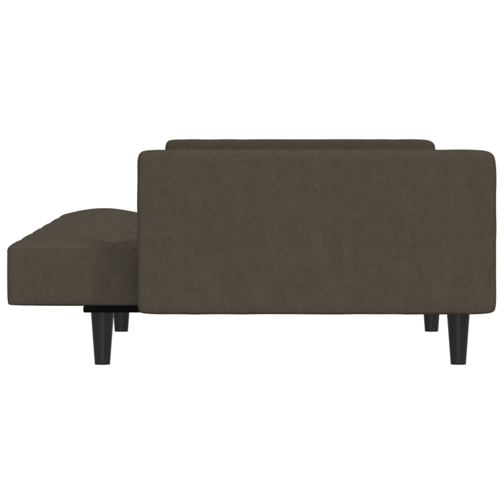 Schlafsofa 2-Sitzer Dunkelgrau Mikrofaser