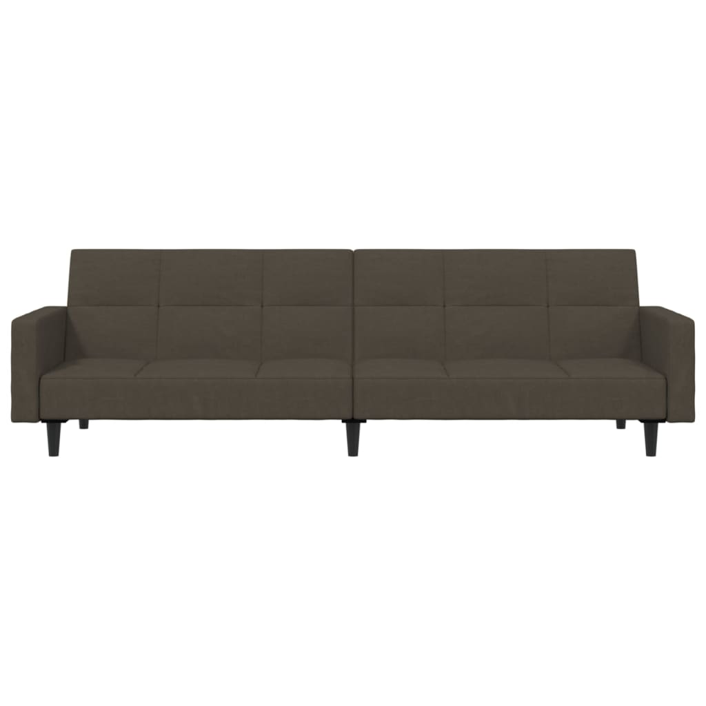 Schlafsofa 2-Sitzer Dunkelgrau Mikrofaser