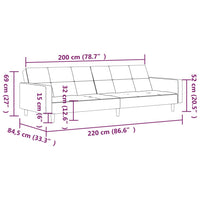Thumbnail for Schlafsofa 2-Sitzer Schwarz Mikrofaser