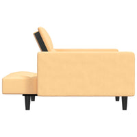 Thumbnail for Schlafsofa 2-Sitzer Creme Mikrofaser