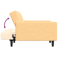 Thumbnail for Schlafsofa 2-Sitzer Creme Mikrofaser