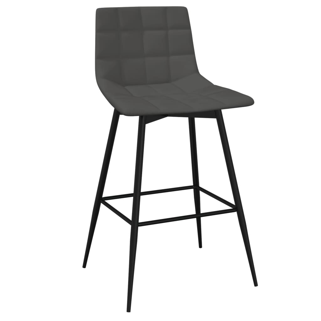 Barhocker Dunkelgrau Samt
