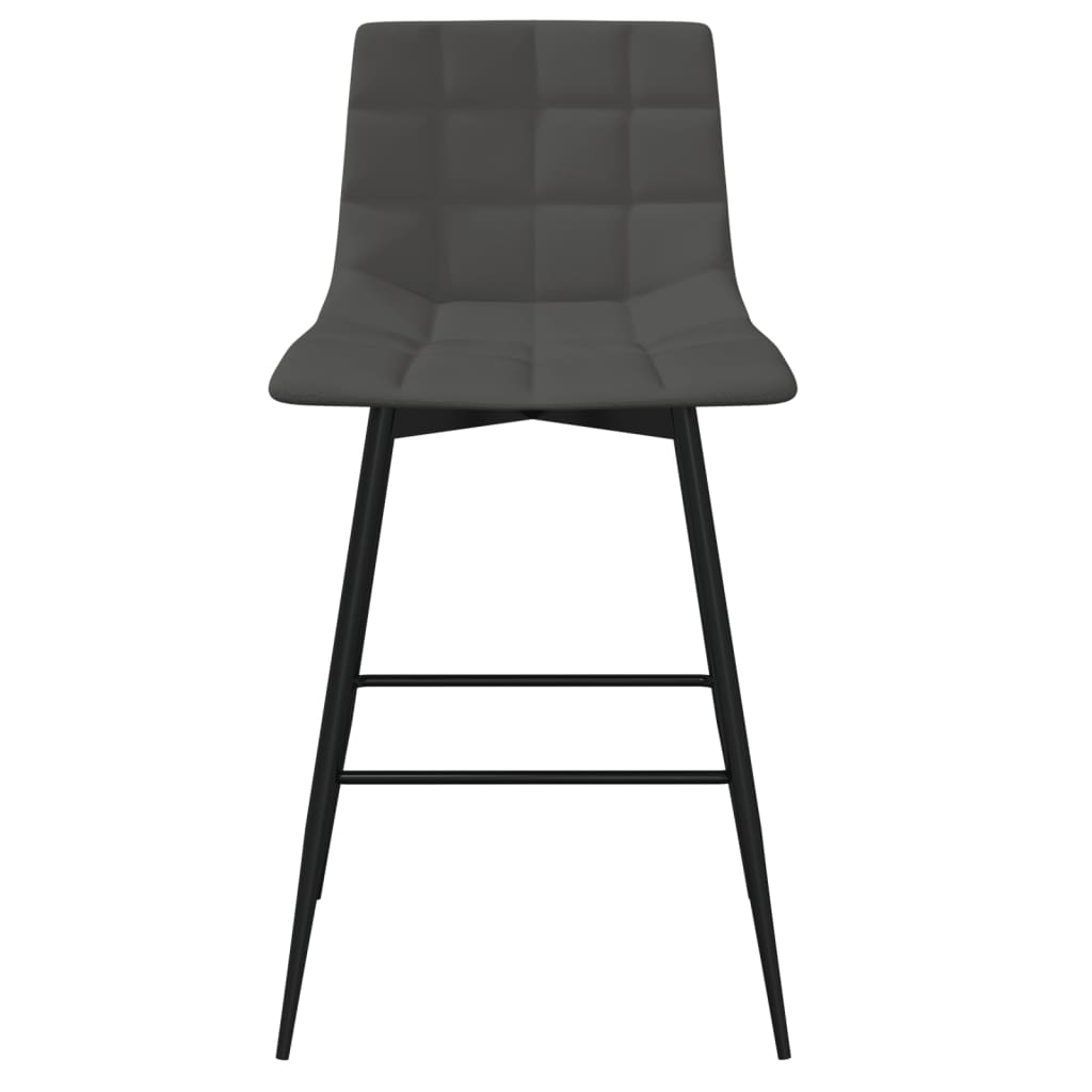 Barhocker Dunkelgrau Samt