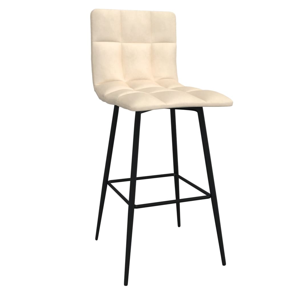 Barhocker Creme Samt