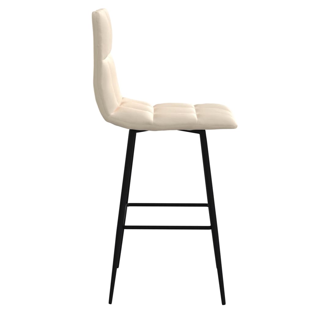 Barhocker Creme Samt