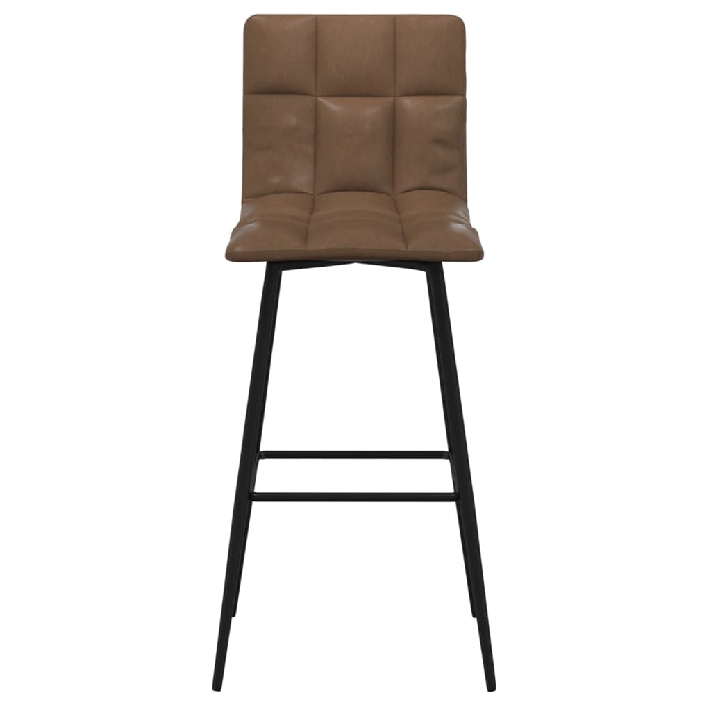 Barhocker 2 Stk. Dunkelbraun Kunstleder