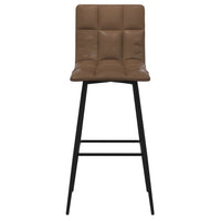 Thumbnail for Barhocker 2 Stk. Dunkelbraun Kunstleder