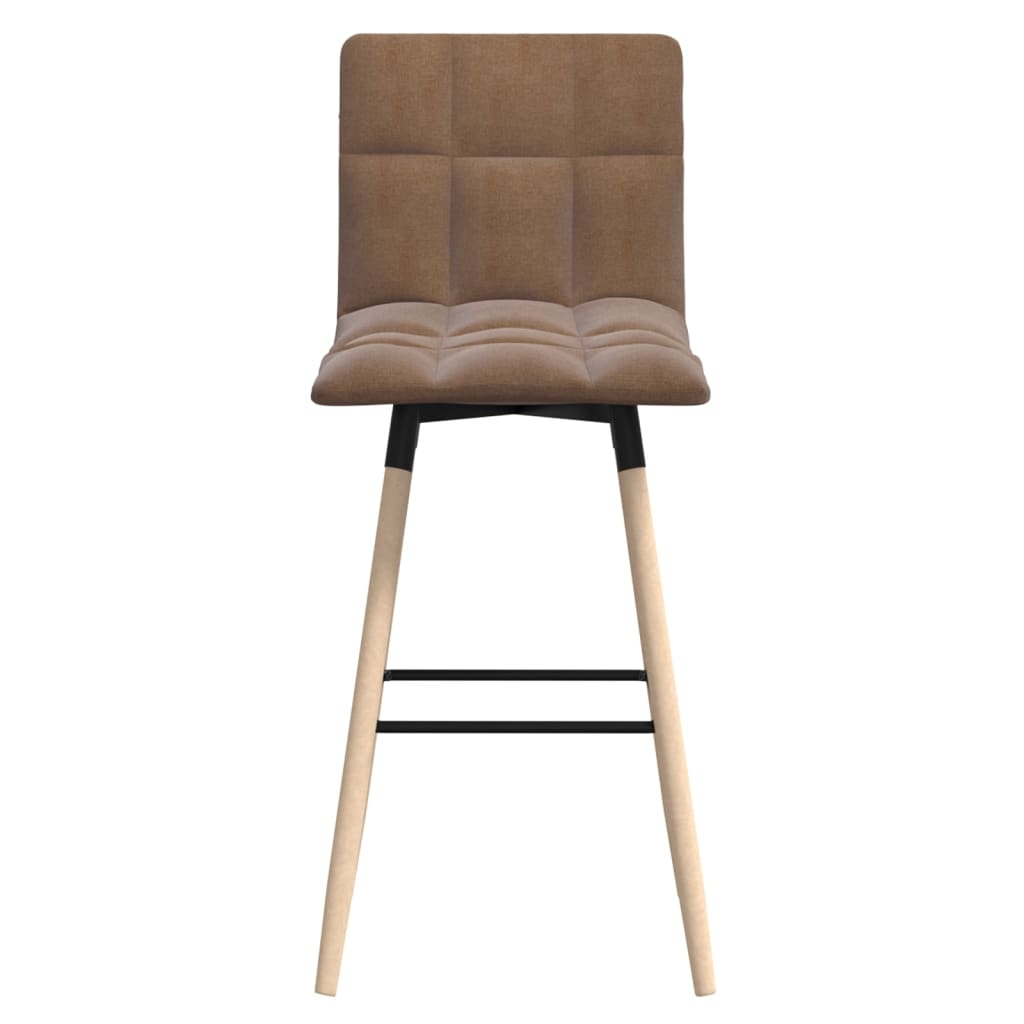 Barhocker 2 Stk. Taupe Stoff