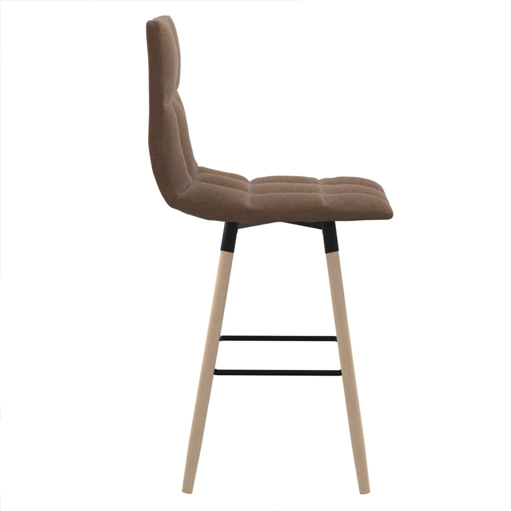 Barhocker 2 Stk. Taupe Stoff
