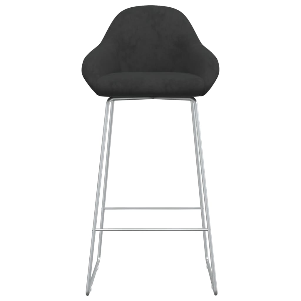 Barhocker Schwarz Samt