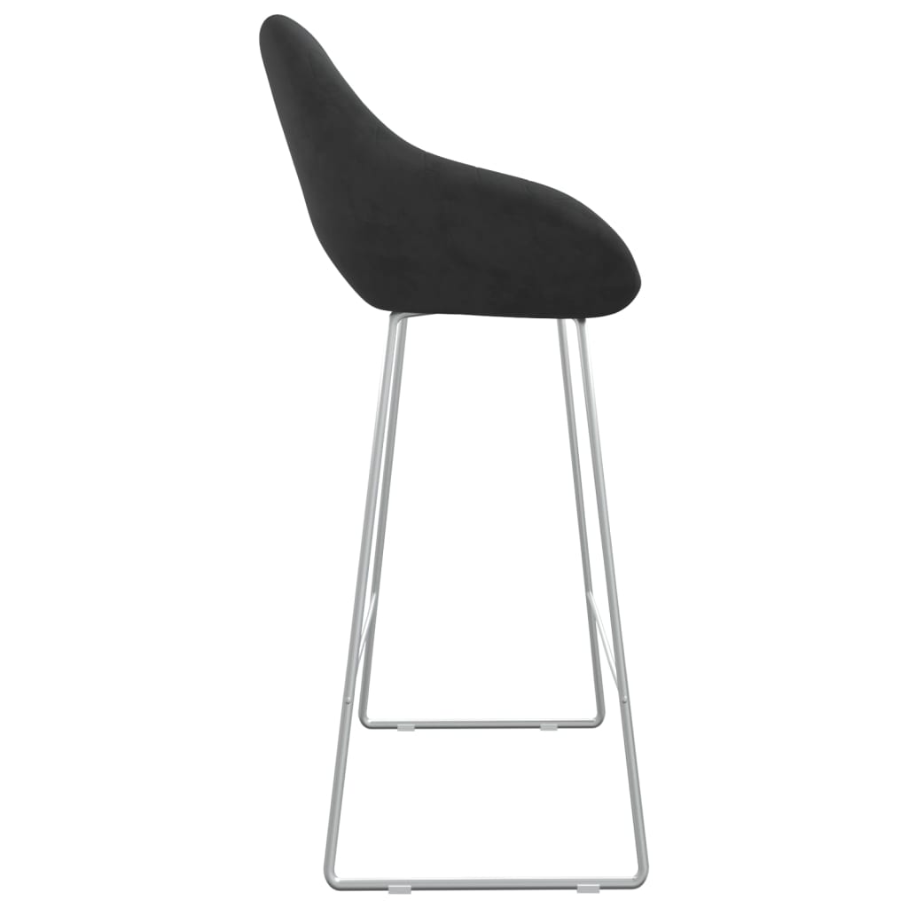Barhocker Schwarz Samt