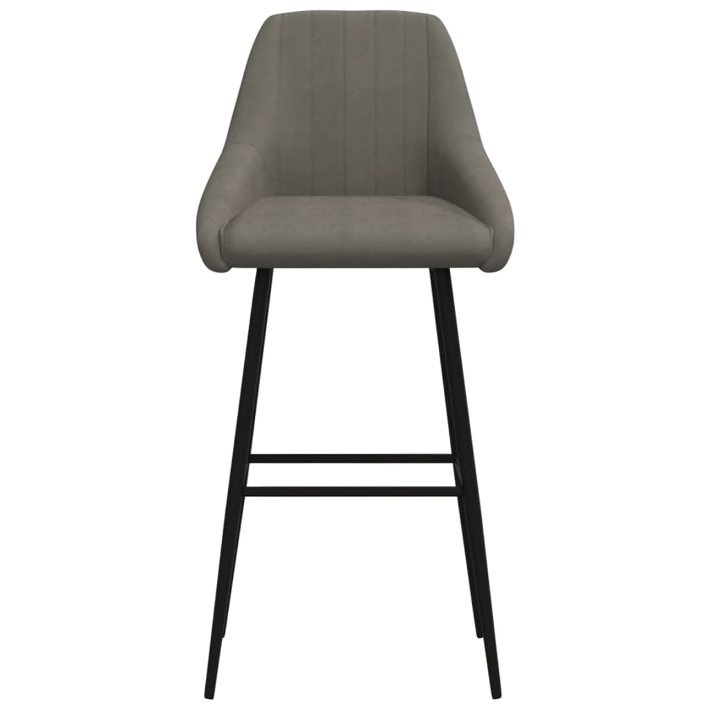 Barhocker Dunkelgrau Samt
