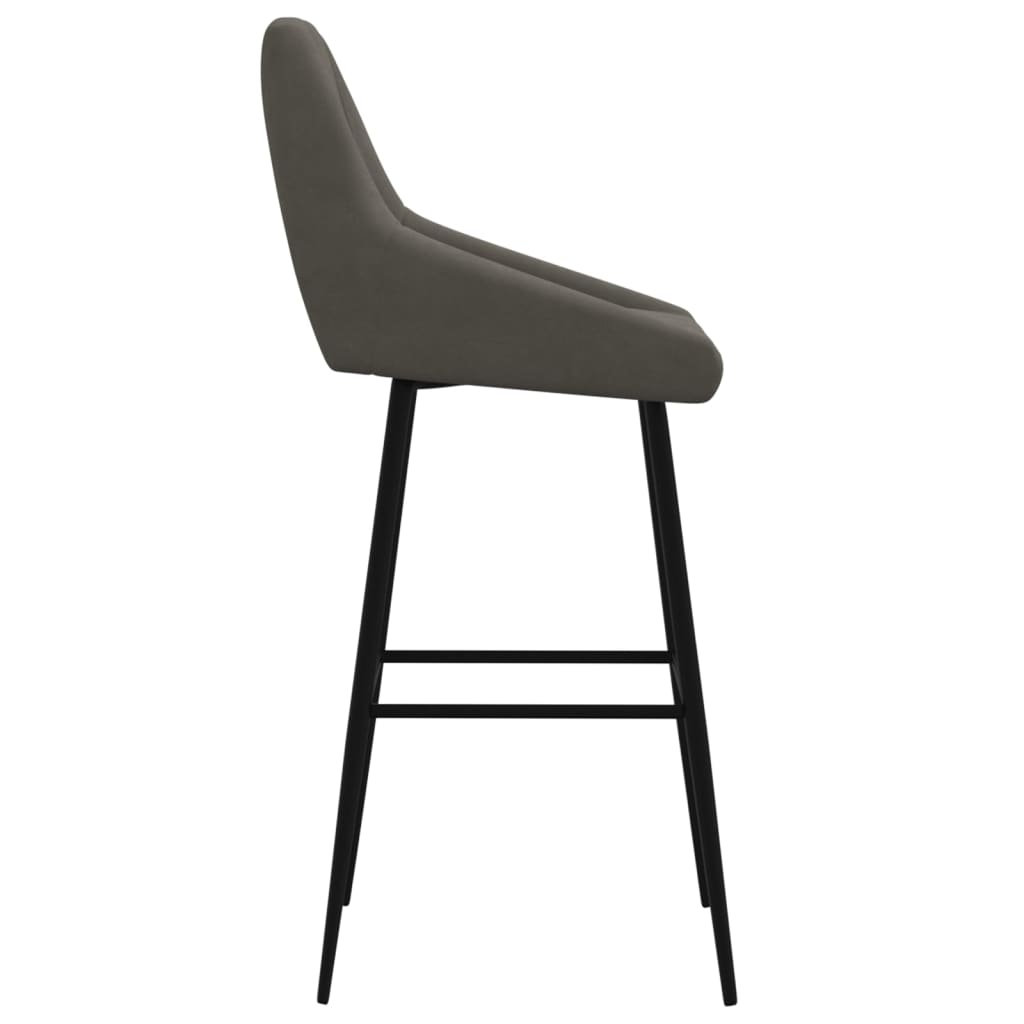 Barhocker Dunkelgrau Samt