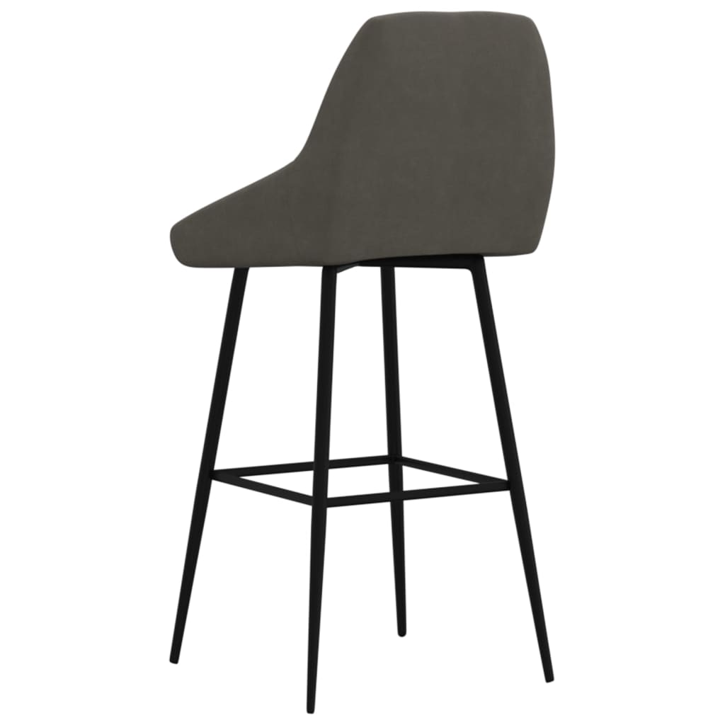 Barhocker Dunkelgrau Samt