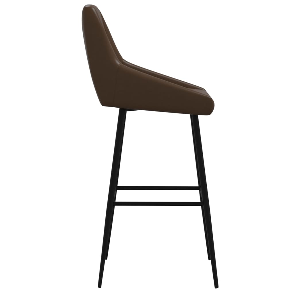 Barhocker Dunkelbraun Kunstleder