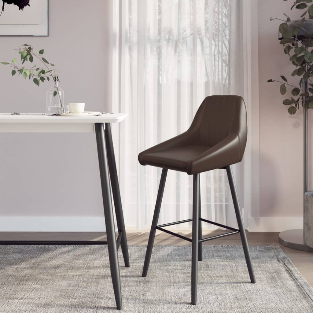 Barhocker Dunkelbraun Kunstleder
