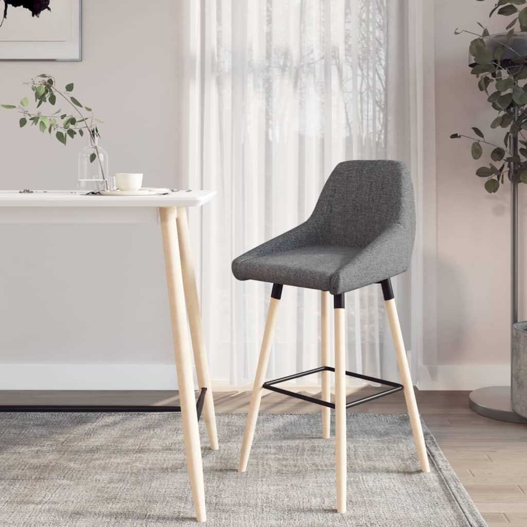 Barhocker Dunkelgrau Stoff