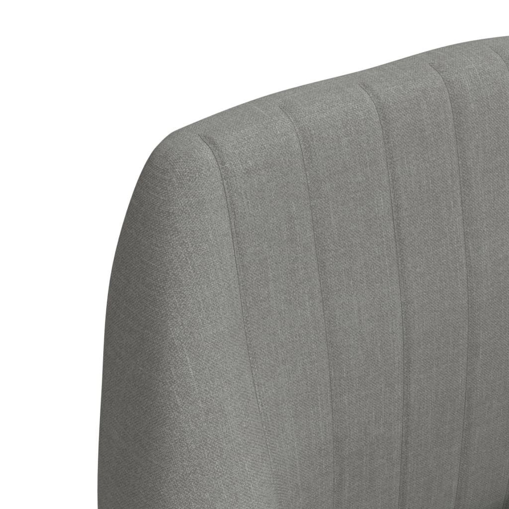 Barhocker 2 Stk. Hellgrau Stoff