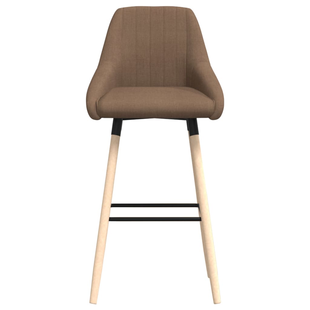 Barhocker 2 Stk. Taupe Stoff