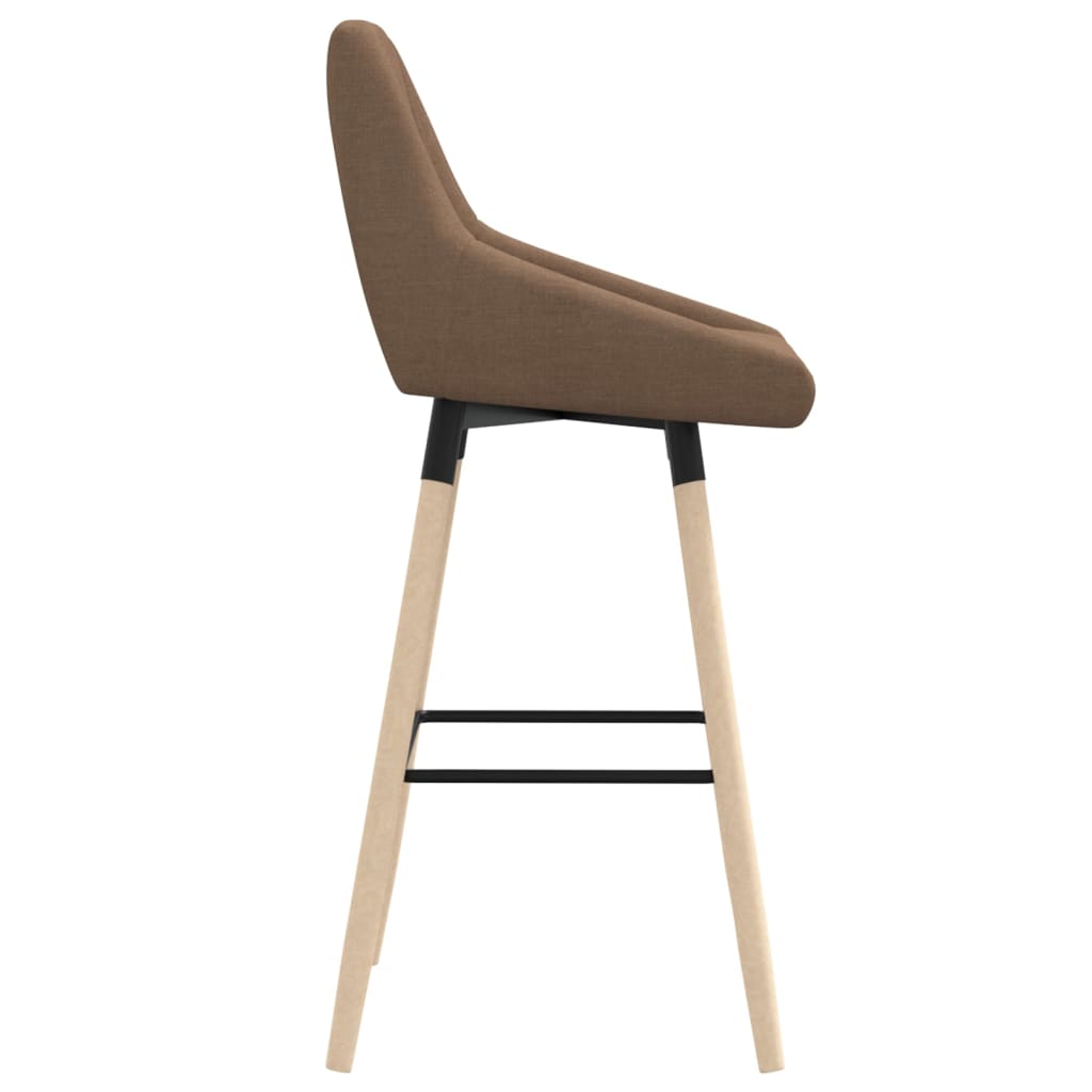 Barhocker 2 Stk. Taupe Stoff