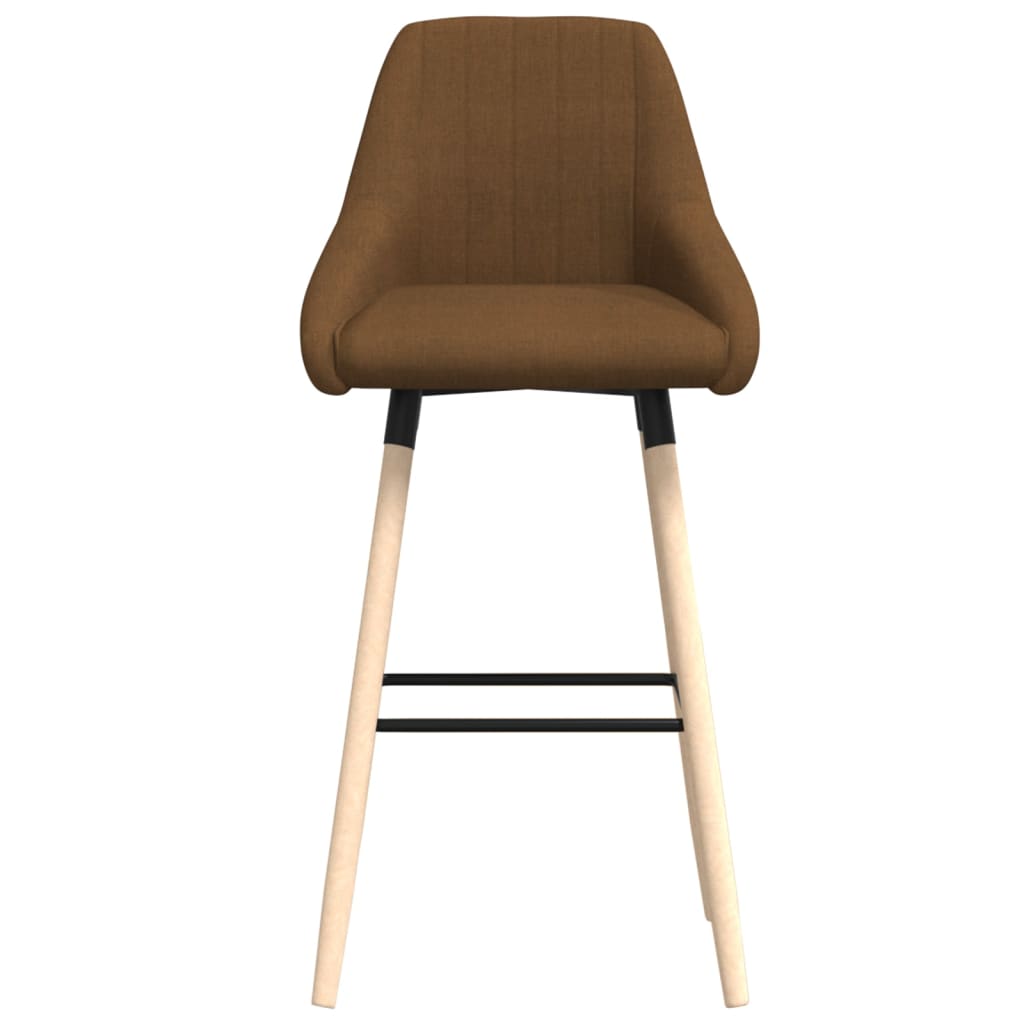 Barhocker 2 Stk. Braun Stoff