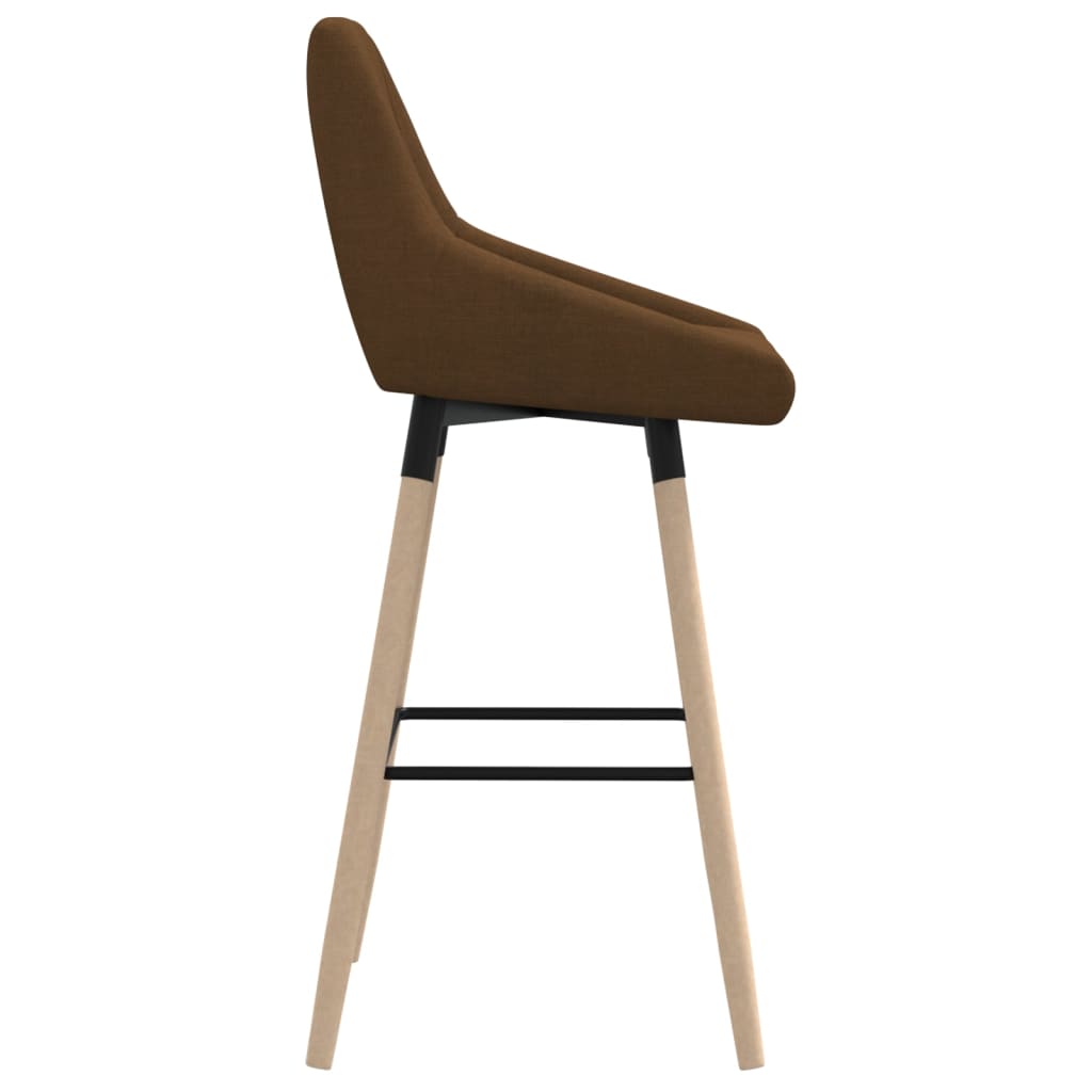 Barhocker 2 Stk. Braun Stoff