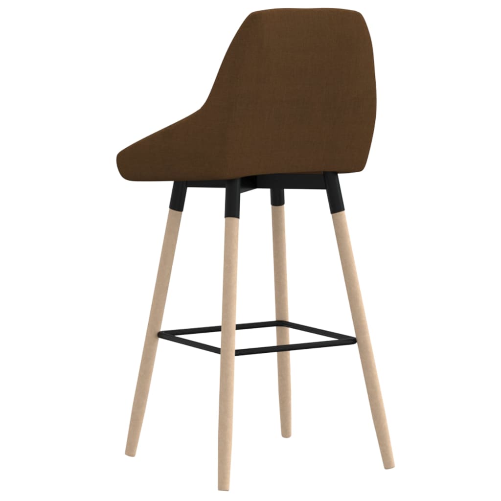 Barhocker 2 Stk. Braun Stoff