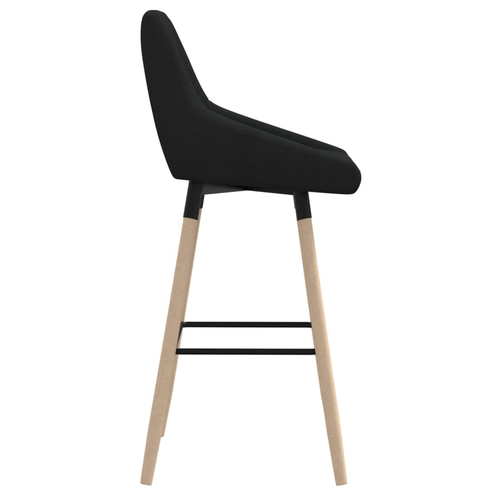 Barhocker 2 Stk. Schwarz Stoff