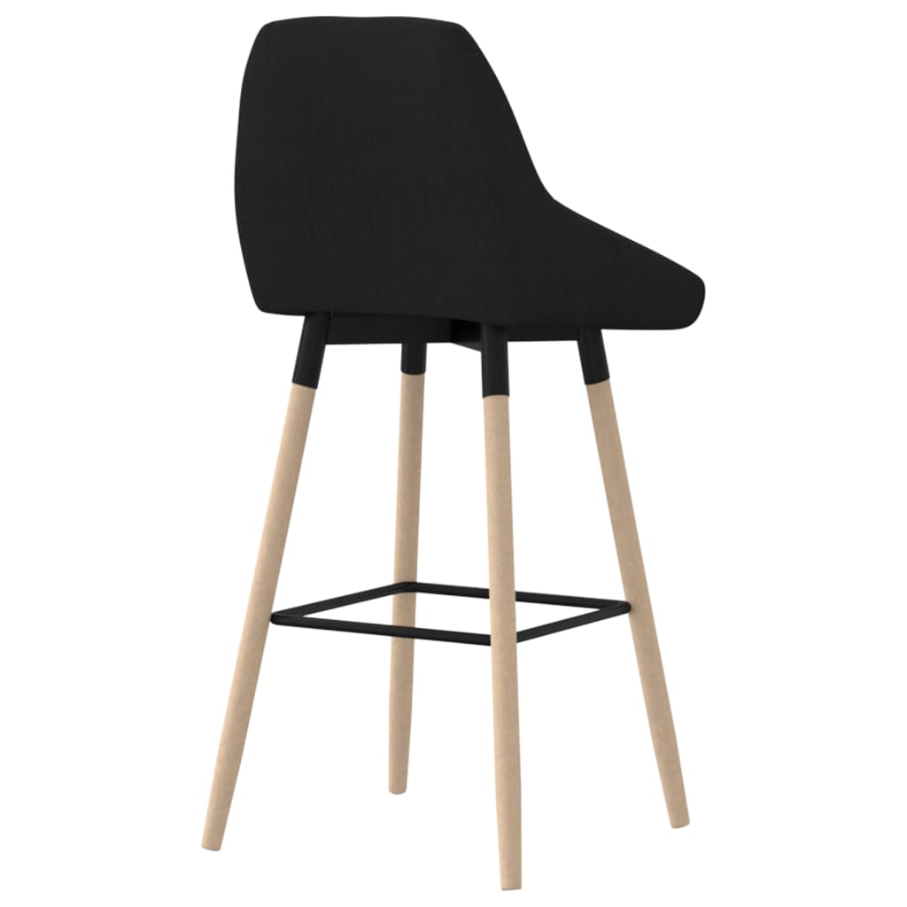 Barhocker 2 Stk. Schwarz Stoff