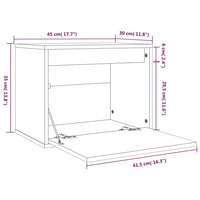 Thumbnail for Wandschrank 45x30x35 cm Massivholz Kiefer