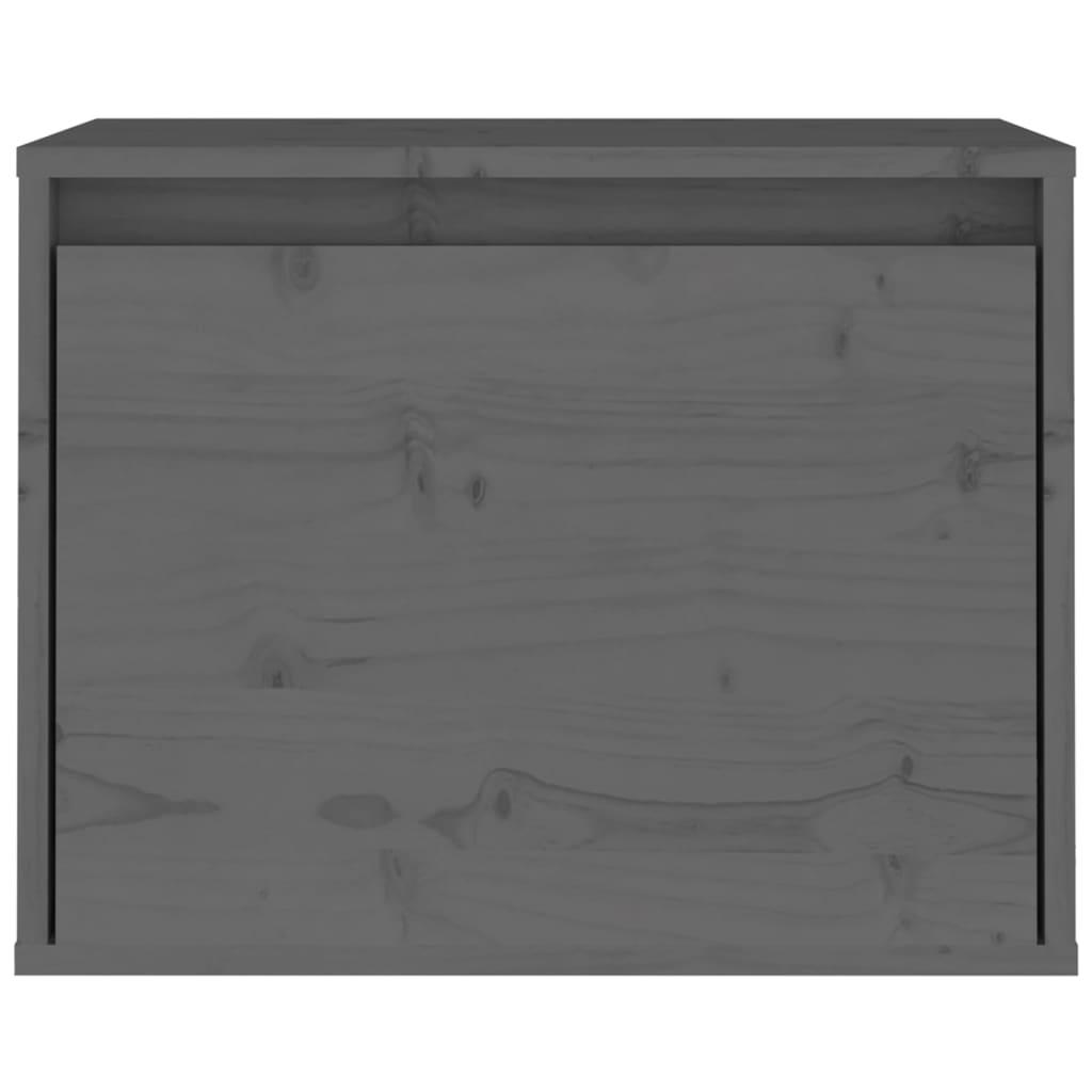 Wandschrank Grau 45x30x35 cm Massivholz Kiefer