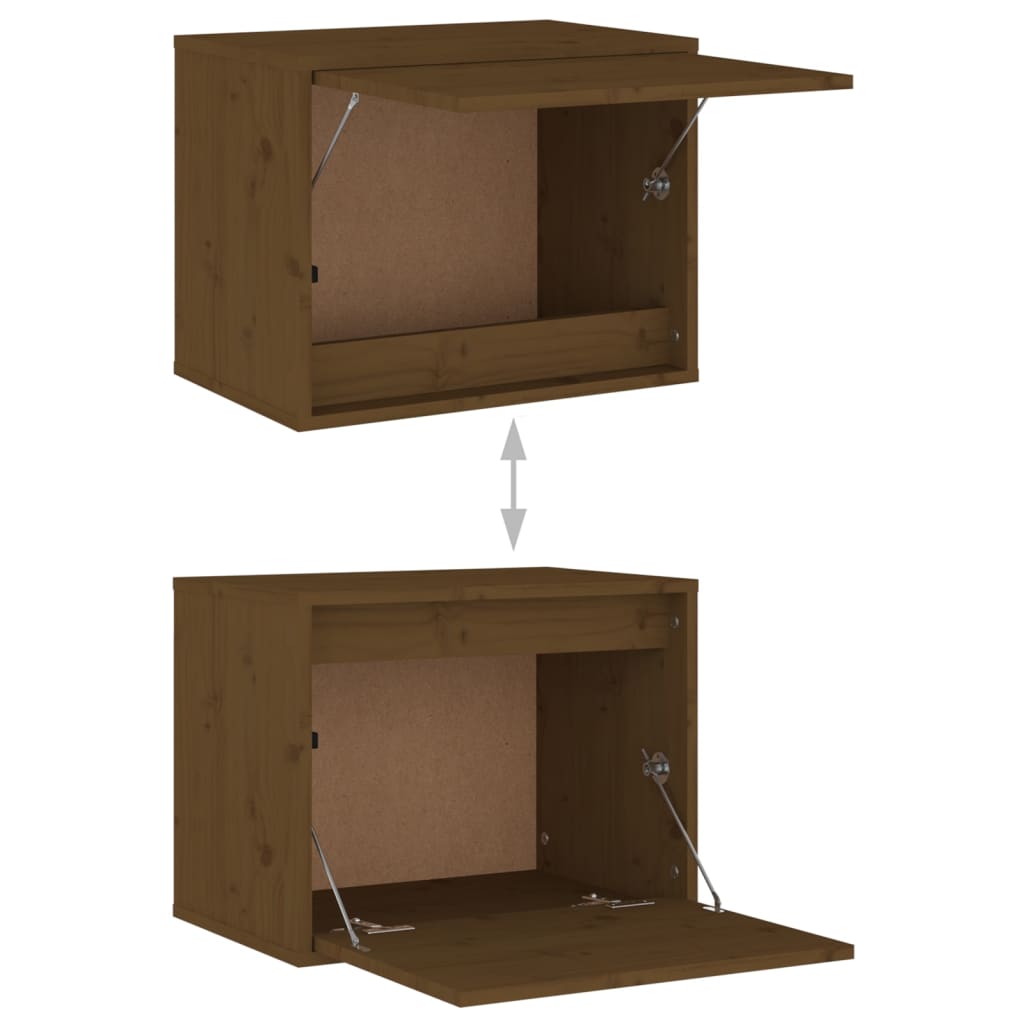 Wandschrank Honigbraun 45x30x35 cm Massivholz Kiefer