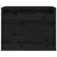 Thumbnail for Wandschrank Schwarz 45x30x35 cm Massivholz Kiefer