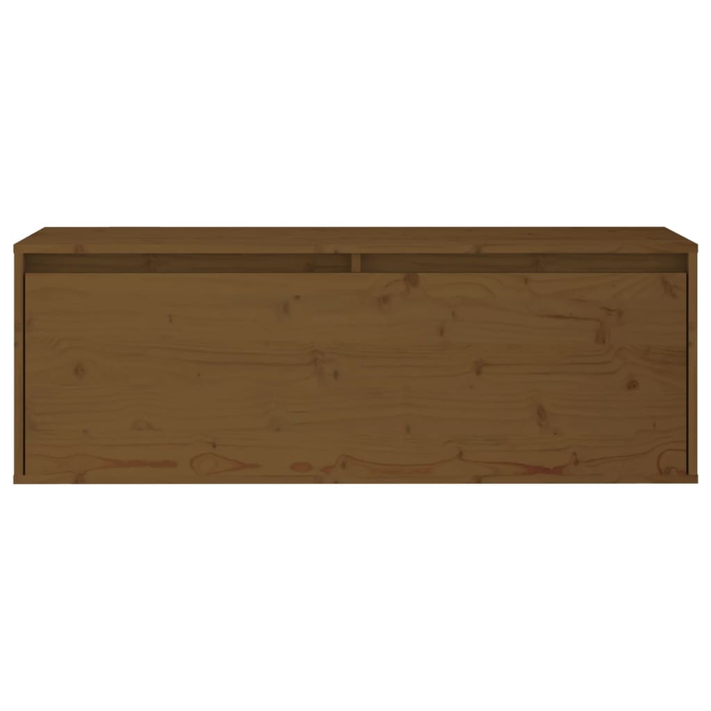 Wandschrank Honigbraun 100x30x35 cm Massivholz Kiefer