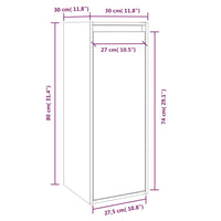 Thumbnail for Wandschrank 30x30x80 cm Massivholz Kiefer