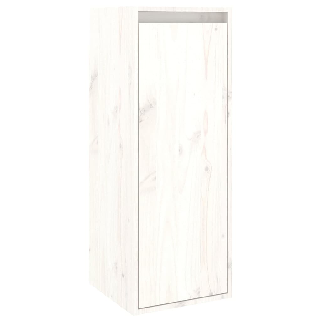 Wandschrank Weiß 30x30x80 cm Massivholz Kiefer